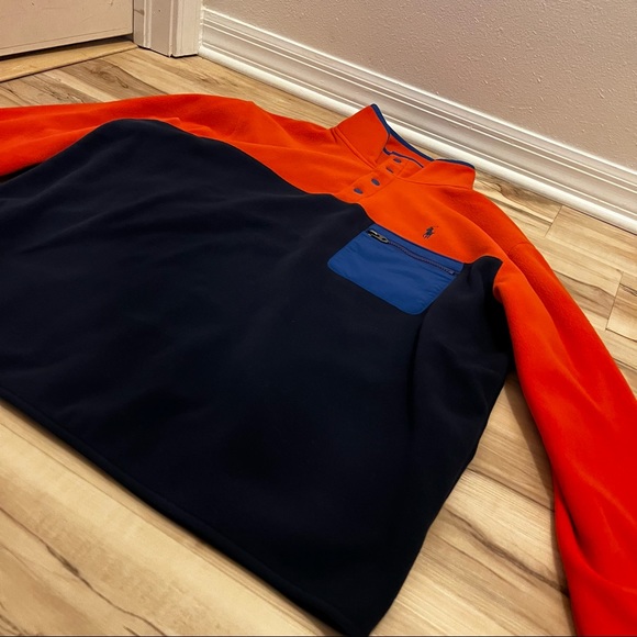 Ralph Lauren Color-Blocked Fleece Pullover - Picture 4 of 8